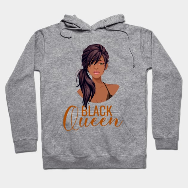 Black Queen, Black Woman, African American Woman Hoodie by UrbanLifeApparel